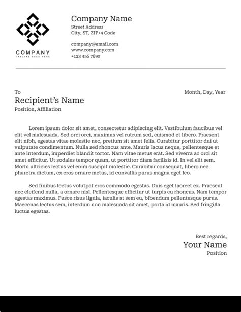 Google Docs Letterhead Template Design