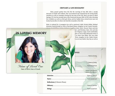 Google Docs Memorial Program Template