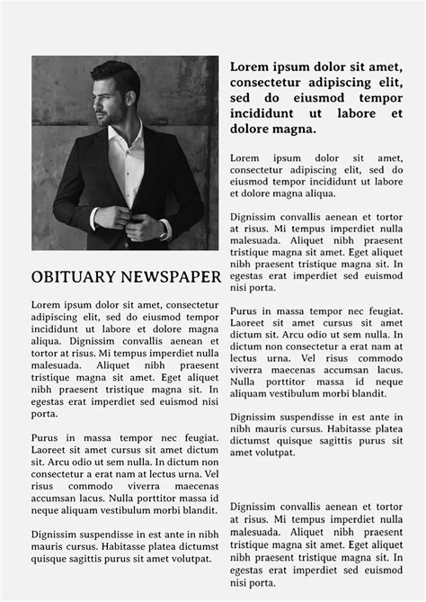 Google Docs Obituary Template