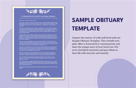 Google Docs Obituary Template Example 3