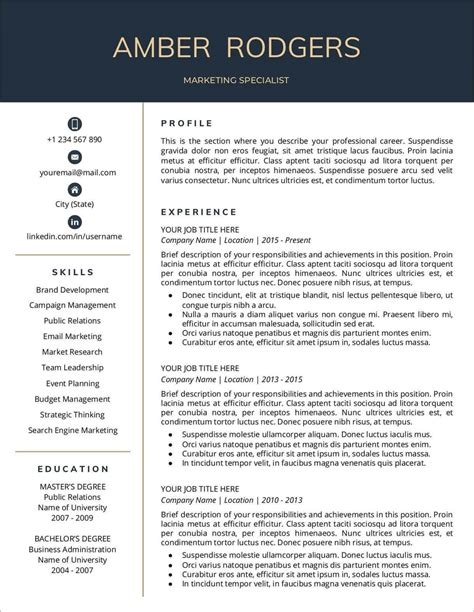 Google Docs Resume Template 5