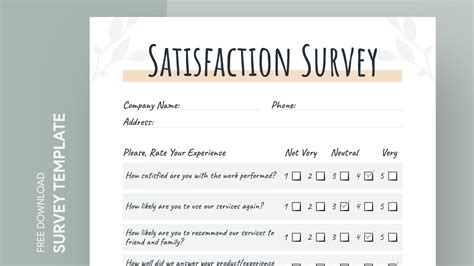 Google Docs Survey Templates