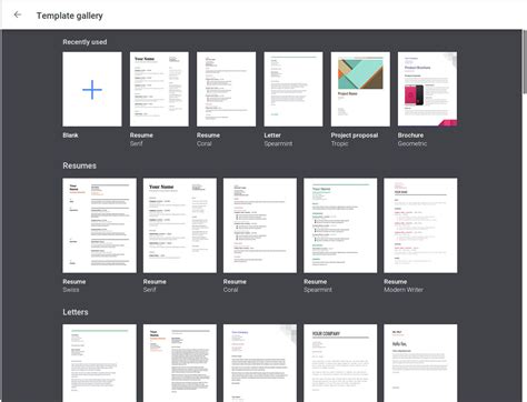 Google Docs Template