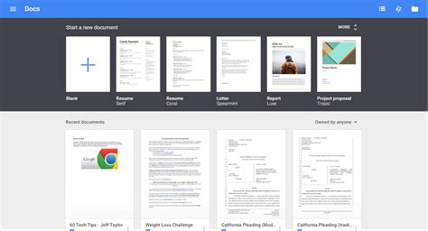 Google Docs Template Edit