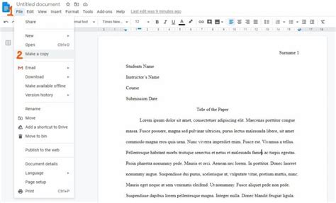 Google Docs Template Example 1