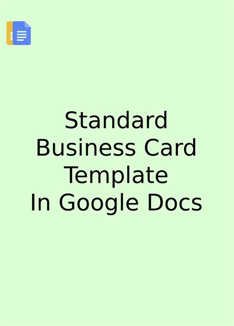 Google Docs Template for Business Cards