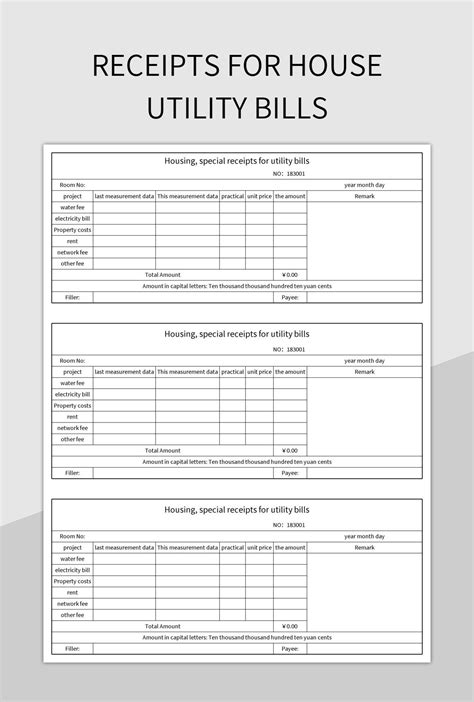 Google Docs Utility Bill Template