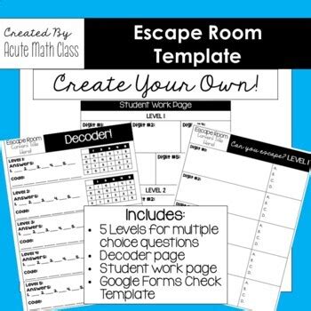 Google Form Escape Room Template Design