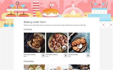 Google Forms Bakery Order