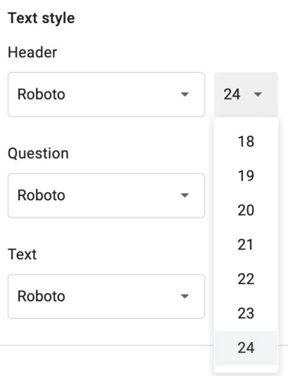 Google Forms Custom Font