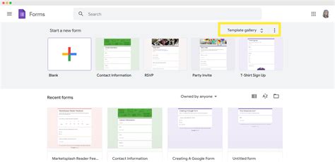 Google Forms templates