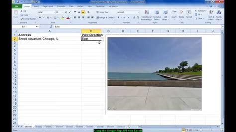 Google Maps API Excel Add-in