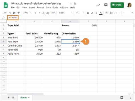 Google Sheets Absolute Cell Reference Formulas