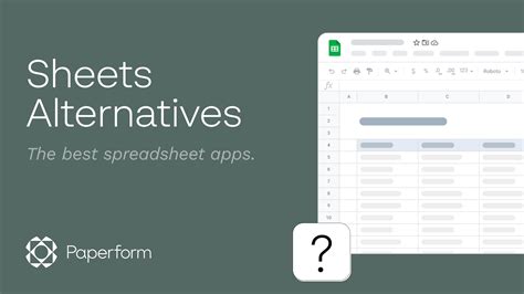 Google Sheets alternative to Excel