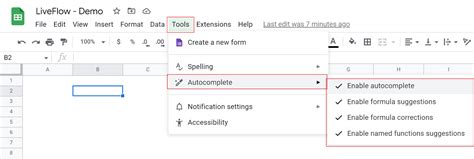 Autocomplete add-on in Google Sheets