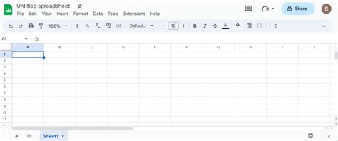 Google Sheets Blank Template