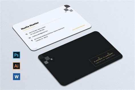 Google Sheets Business Card Template with Image