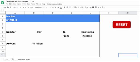 Button scripts in Google Sheets