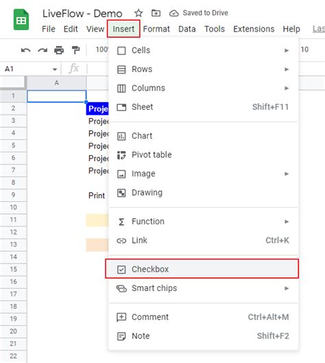 Google Sheets Checkbox Example 7