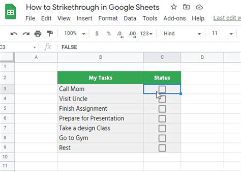 Google Sheets Checkbox Example 9