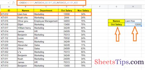 Google Sheets CHOOSE function with INDEX and MATCH