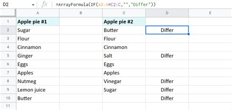 Google Sheets Column Match