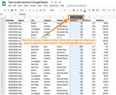 Google Sheets Columns Gallery