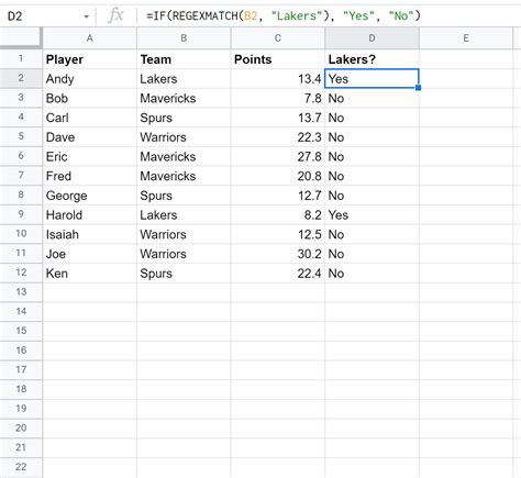 Google Sheets Contains Text Search Formula