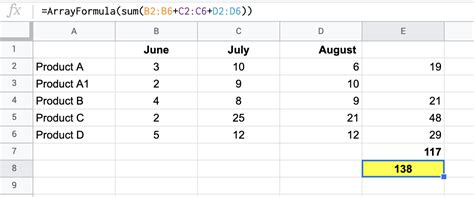 Google Sheets Count Rows by Month Array Formula