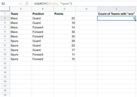 Google Sheets COUNTIF with wildcard characters