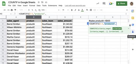 Google Sheets COUNTIFS Gallery 2