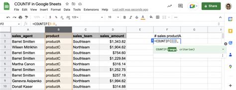 Google Sheets COUNTIFS Gallery 3