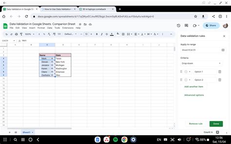 Google Sheets Data Validation Best Practices