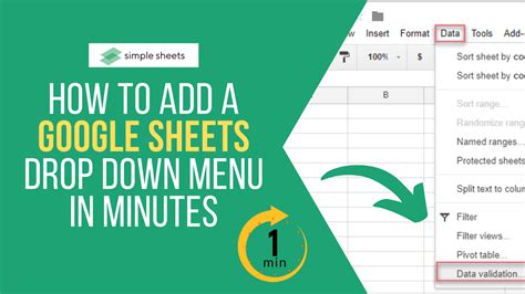 Google Sheets Dropdown Menu 3