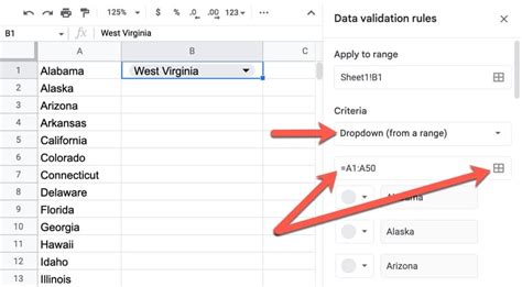 Google Sheets Dropdown Menu 9