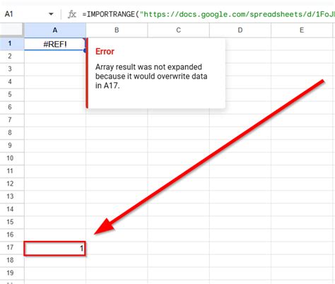 Google Sheets Error 2