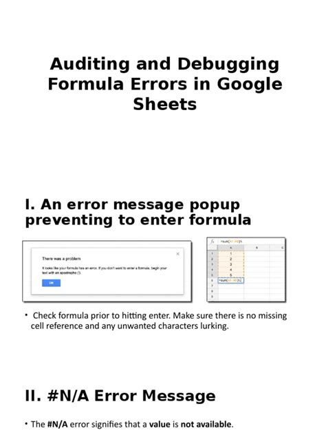 Debug your Google Sheets formulas