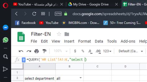 Google Sheets Filter Dropdown