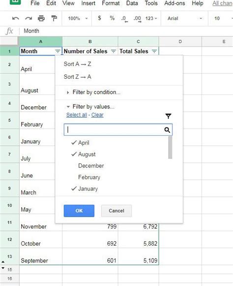 Google Sheets Filtering 4