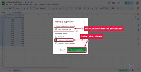 Find Duplicates in Google Sheets