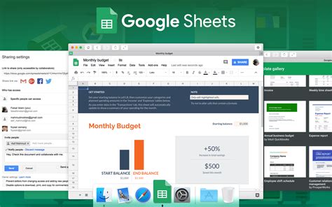 Google Sheets for Mac