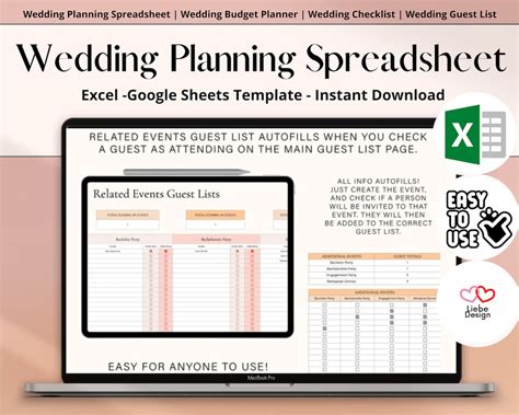 Benefits of using Google Sheets for wedding planning