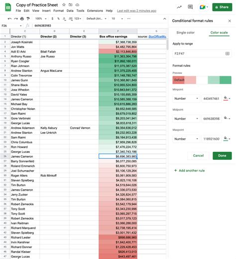 Google Sheets Formatting Gallery 3