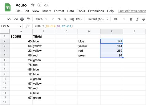 Google Sheets Formula 1