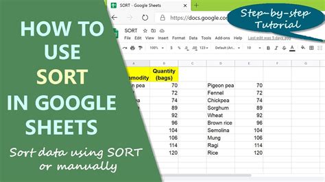 SORT Formula in Google Sheets