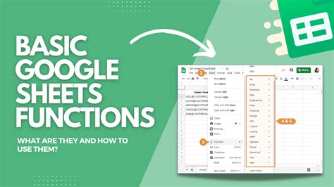 Google Sheets Function Reference