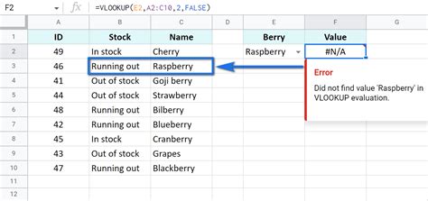 Google Sheets Index Function Errors