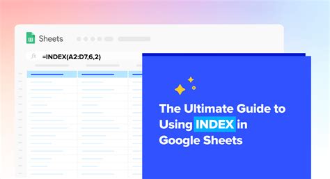 Google Sheets Index Function Troubleshooting