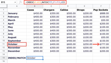 Index Match Formula Tips