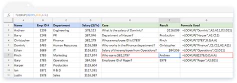 LOOKUP Function in Google Sheets